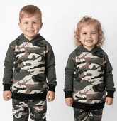 KIDS MILITARY GREEN HOODIE - Smgarment's